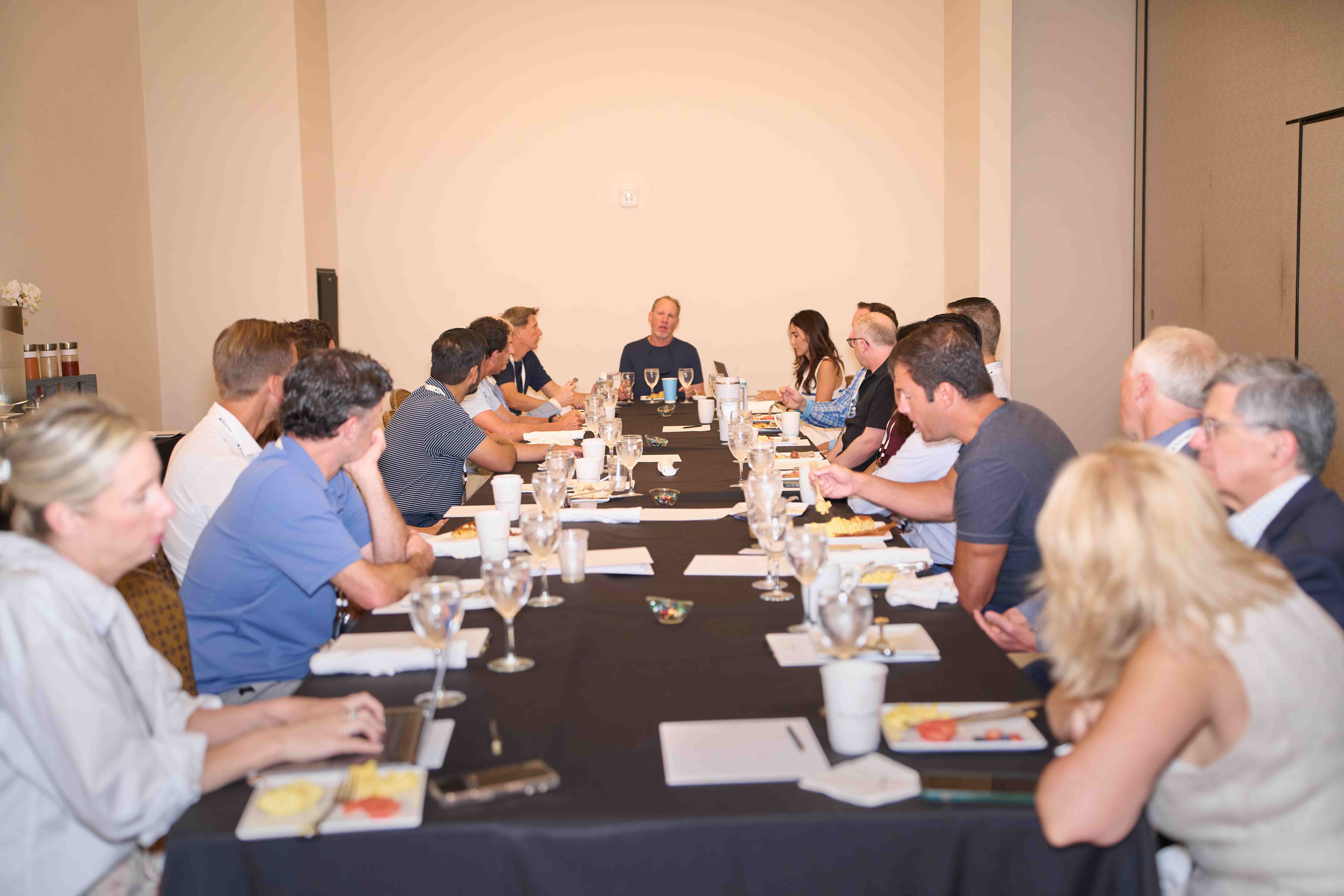 Eyeprentice faculty and attendees in a roundtable discussion at the 2026 Showcase